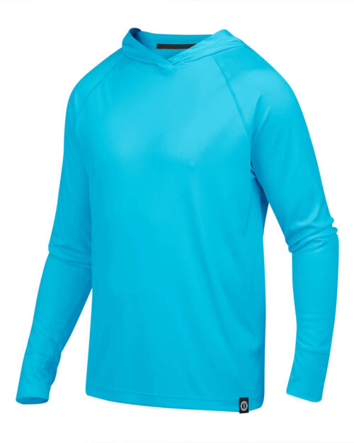 Mustang Survival | Men’s Adelphi UV-Longsleeve mit Kapuze (hellblau)